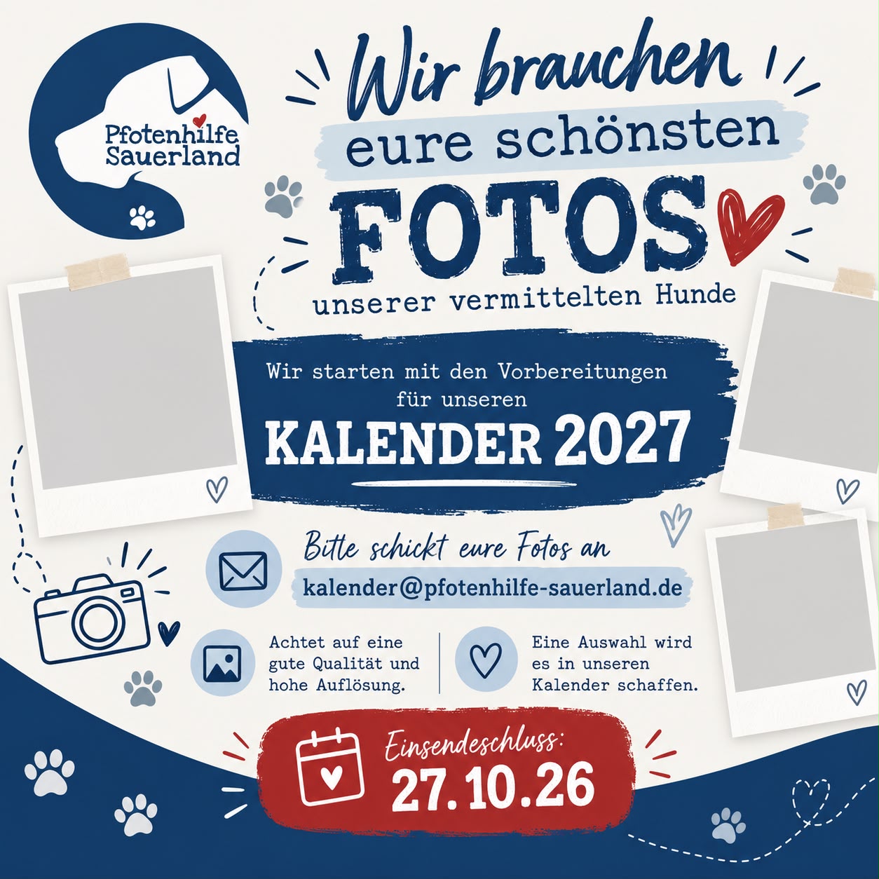 Fotos für unseren Kalender 2027